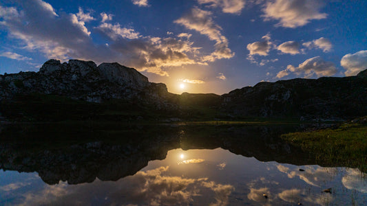 MOONRISE OVER GLACIER LAKE